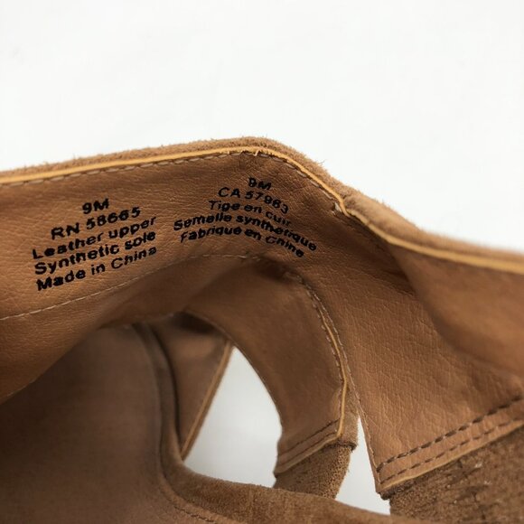 Halogen Womens Raven Sandals Slingback Block Heel Suede Open Toe Brown 9 - Picture 9 of 9